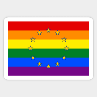 European Union LGBTQ Pride Flag Sticker